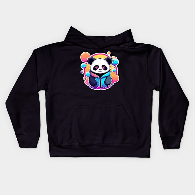 Panda Illustration Kids Hoodie by FluffigerSchuh